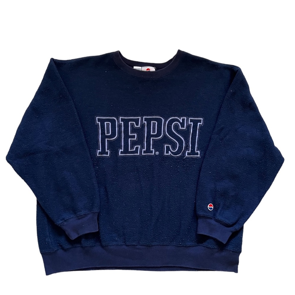 Men’s Navy Blue Pepsi Fleece Crewneck
